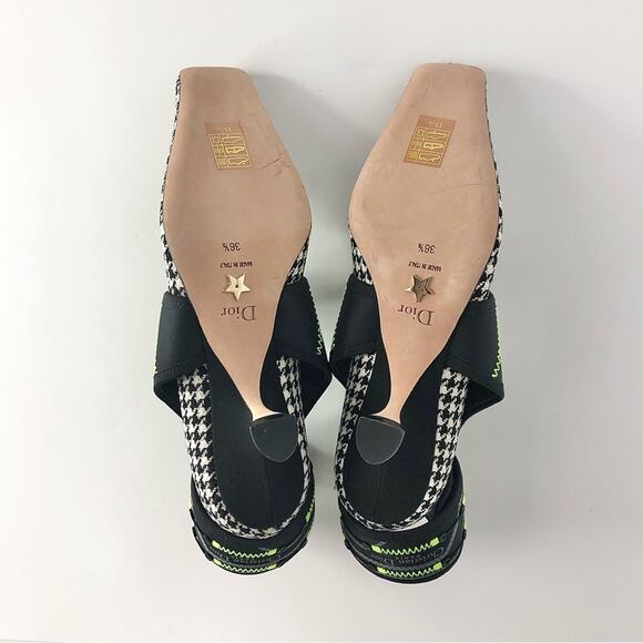 Dior X Roger Vivier Houndstooth Kitten Heel Maryjane Pumps 36.5 - Picture 5 of 8